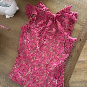Raspberry lace top
